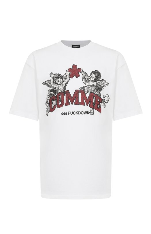 Хлопковая футболка Comme des Fuckdown CFABM01827 Белый CFABM01827