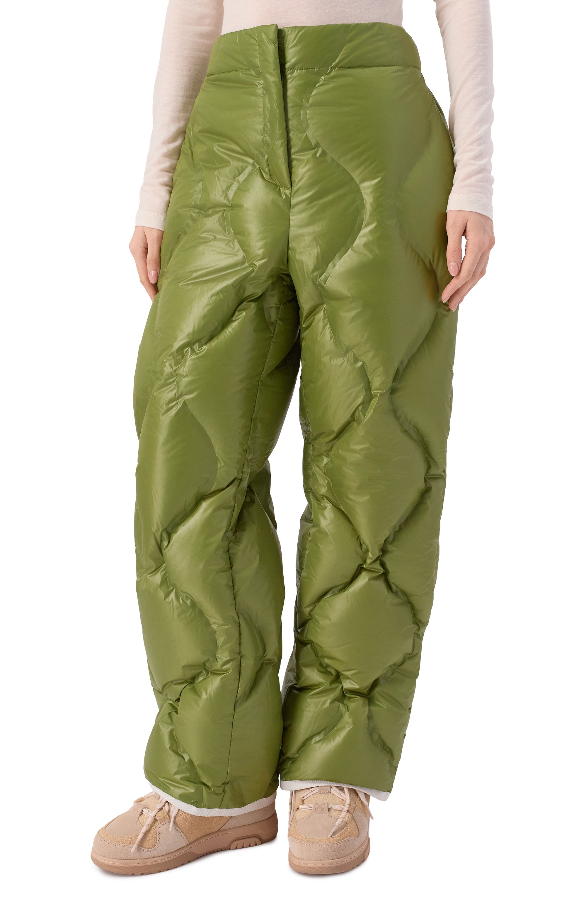 Пуховые брюки JET SET хаки цвета по цене 112000 руб., арт. 2521/120020/SAMPLE, фото 3 Пуховые брюки JET SET, арт. 2521/120020/SAMPLE, фото 3