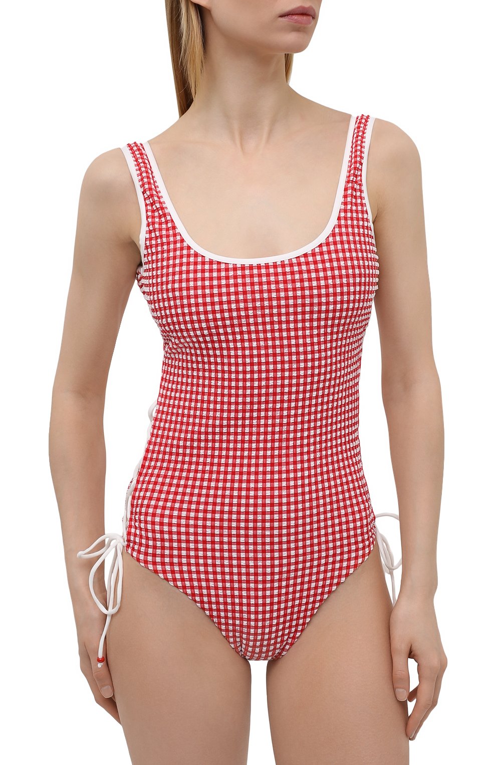 Слитный купальник LA PERLA красного цвета по цене 29200 руб., арт. 004228C, фото 2 Слитный купальник LA PERLA, арт. 004228C, фото 2