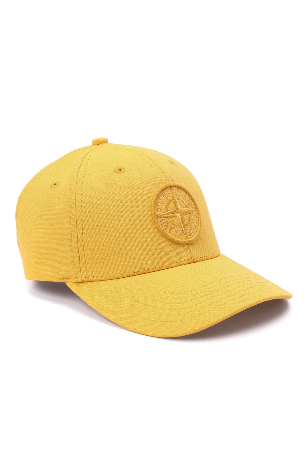 Хлопковая бейсболка STONE ISLAND желтого цвета по цене 16100 руб., арт. 761599661, фото 1 Хлопковая бейсболка STONE ISLAND, арт. 761599661, фото 1