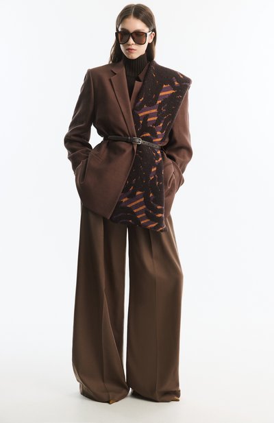 Шерстяной шарф DRIES VAN NOTEN фиолетового цвета по цене 57550 руб., арт. 252-011241-2725, фото 5 Шерстяной шарф DRIES VAN NOTEN, арт. 252-011241-2725, фото 5