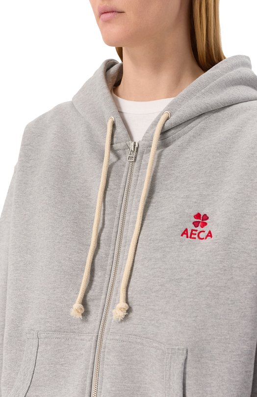 Хлопковая толстовка AECA WHITE AWCMFWBDTSZSO001C0.GREY (S) Серый  AWCMFWBDTSZSO001C0.GREY (S) Фото 5