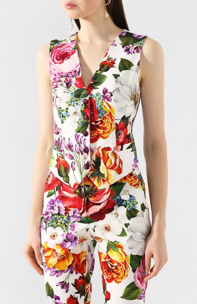 Жилет из смеси хлопка и шелка DOLCE & GABBANA, арт. F79H5T/FSFJG, фото 3