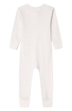 Детский хлопковый комбинезон BABYBU светло-бежевого цвета, арт. PN3100NS | Фото 2 (Материал внешний: Хлопок; Нос: Не проставлено; Ростовка одежда: 3 мес | 62 см, 12 мес | 80 см, 6 мес | 68 см, 0 - 3 мес | 50 - 60 см)