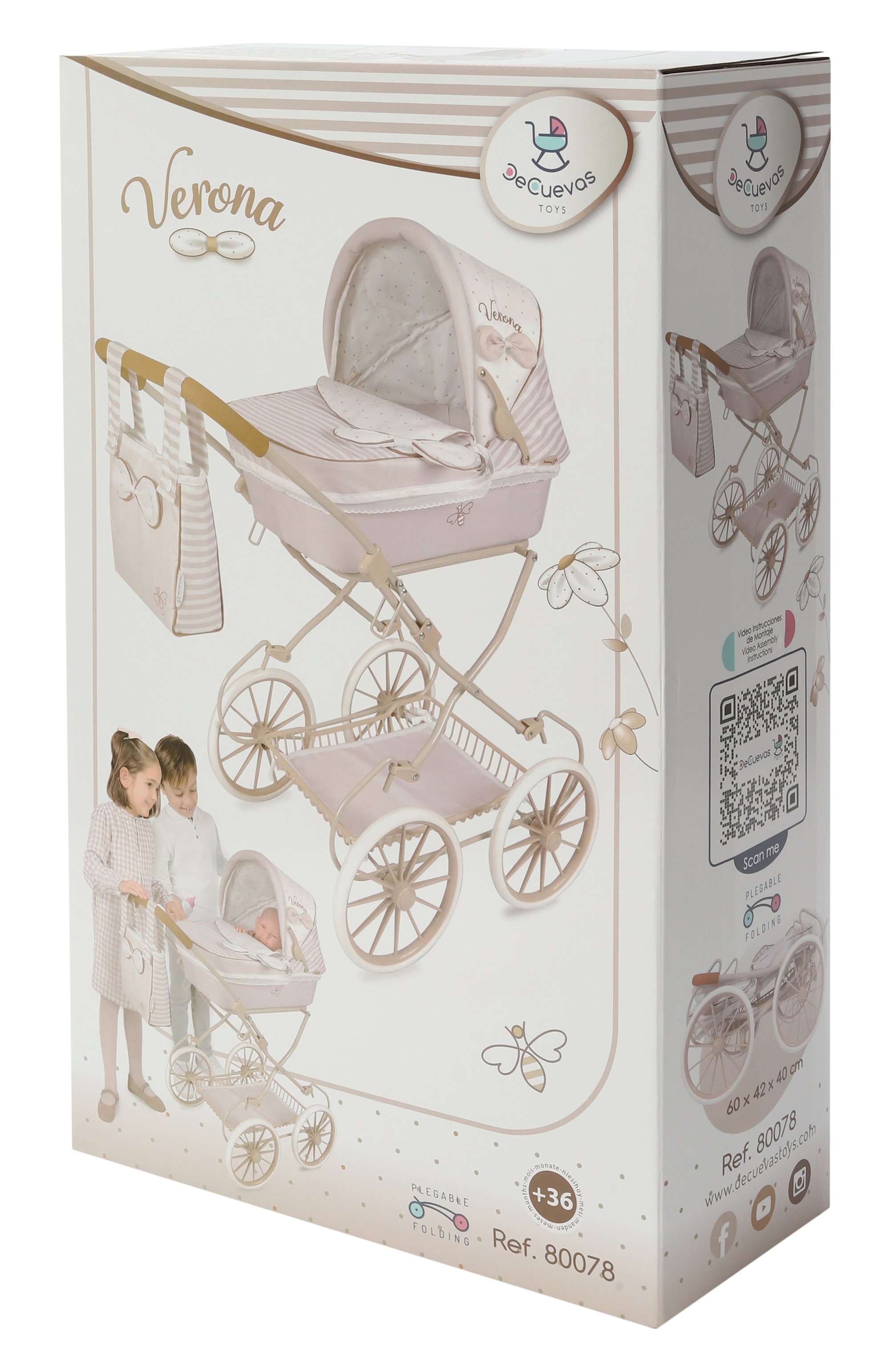 Коляска-люлька для кукол верона DECUEVAS, арт. 80078, фото 4