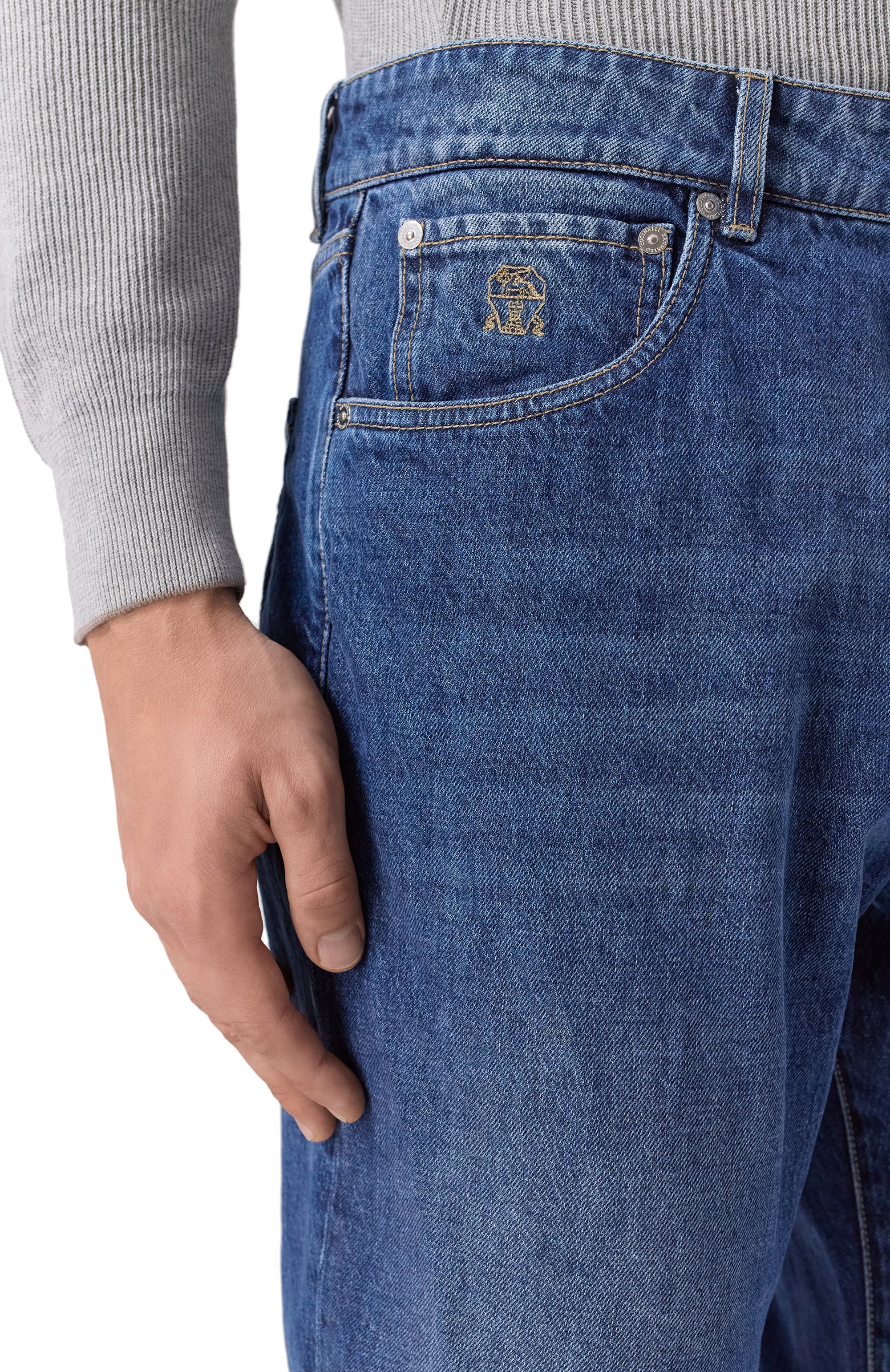 Джинсы leisure fit BRUNELLO CUCINELLI, арт. M241PX1290, фото 5