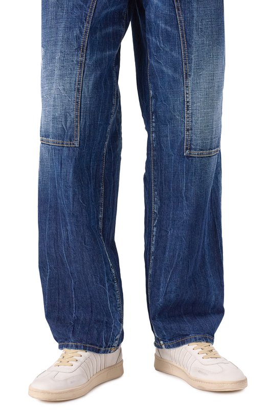 Кожаные кеды Boxer Dsquared2 SNM0364/01507854 Белый  SNM0364/01507854 Фото 3