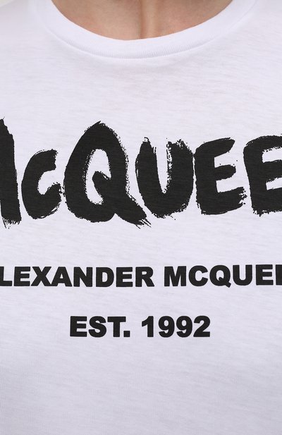 Хлопковая футболка ALEXANDER MCQUEEN, арт. 668428/QZADK, фото 5