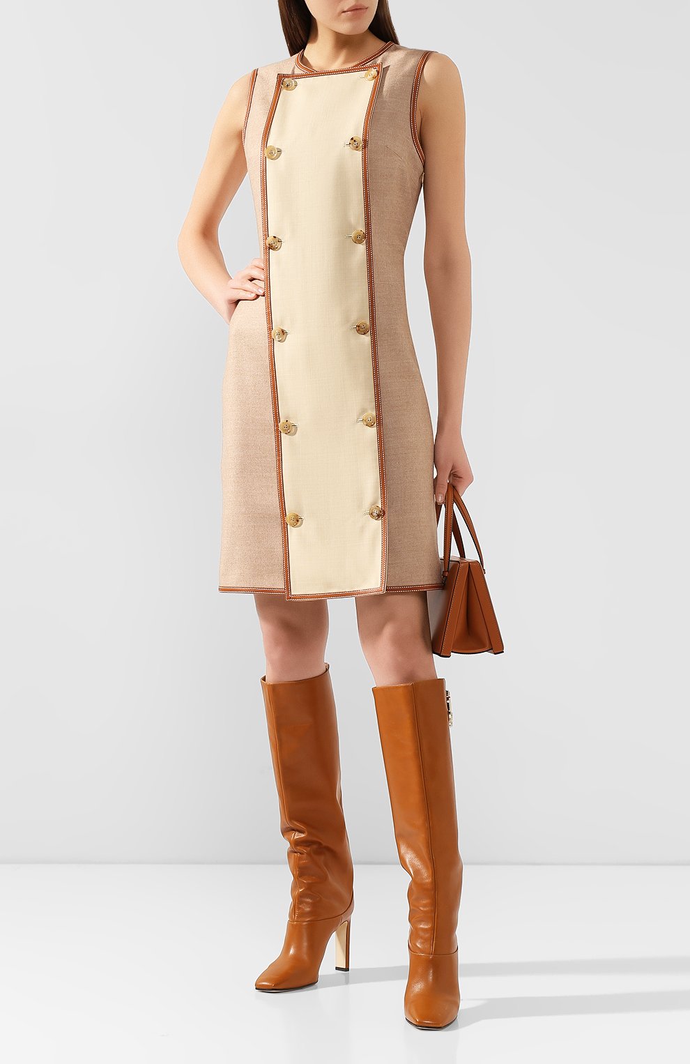 Платье из смеси шерсти и вискозы BURBERRY, арт. 4562564, фото 2