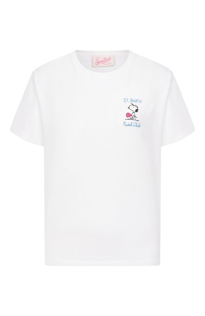 Хлопковая футболка MC2 SAINT BARTH белого цвета по цене 10750 руб., арт. STBW EMILIE/03138H, фото 1 Хлопковая футболка MC2 SAINT BARTH, арт. STBW EMILIE/03138H, фото 1