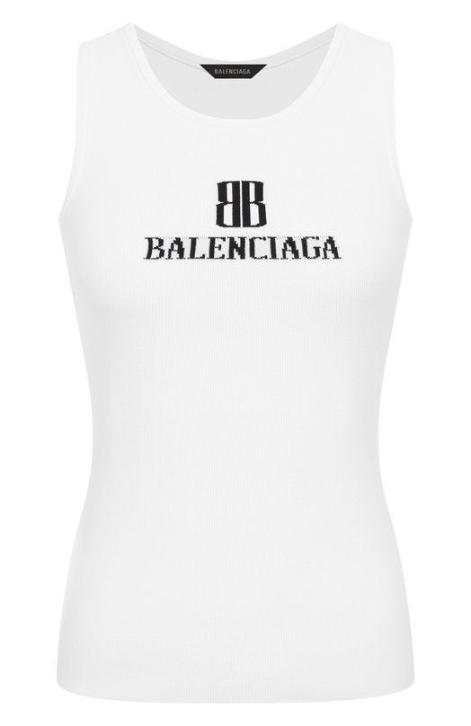 Майка из вискозы Balenciaga 835500/T5231 Белый 835500/T5231