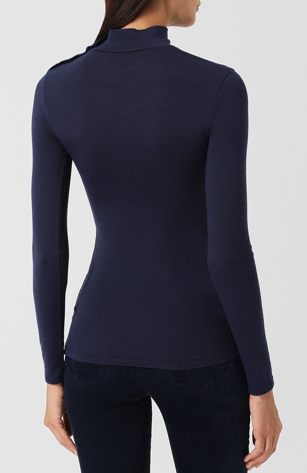Однотонная водолазка из смеси шерсти и хлопка BALMAIN, арт. 148520/J011, фото 4