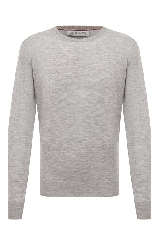 Джемпер из кашемира и шелка Brunello Cucinelli M2300100 Серый M2300100