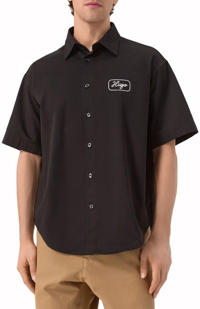 Хлопковая рубашка HUGO BLUE, арт. 50539100, фото 3