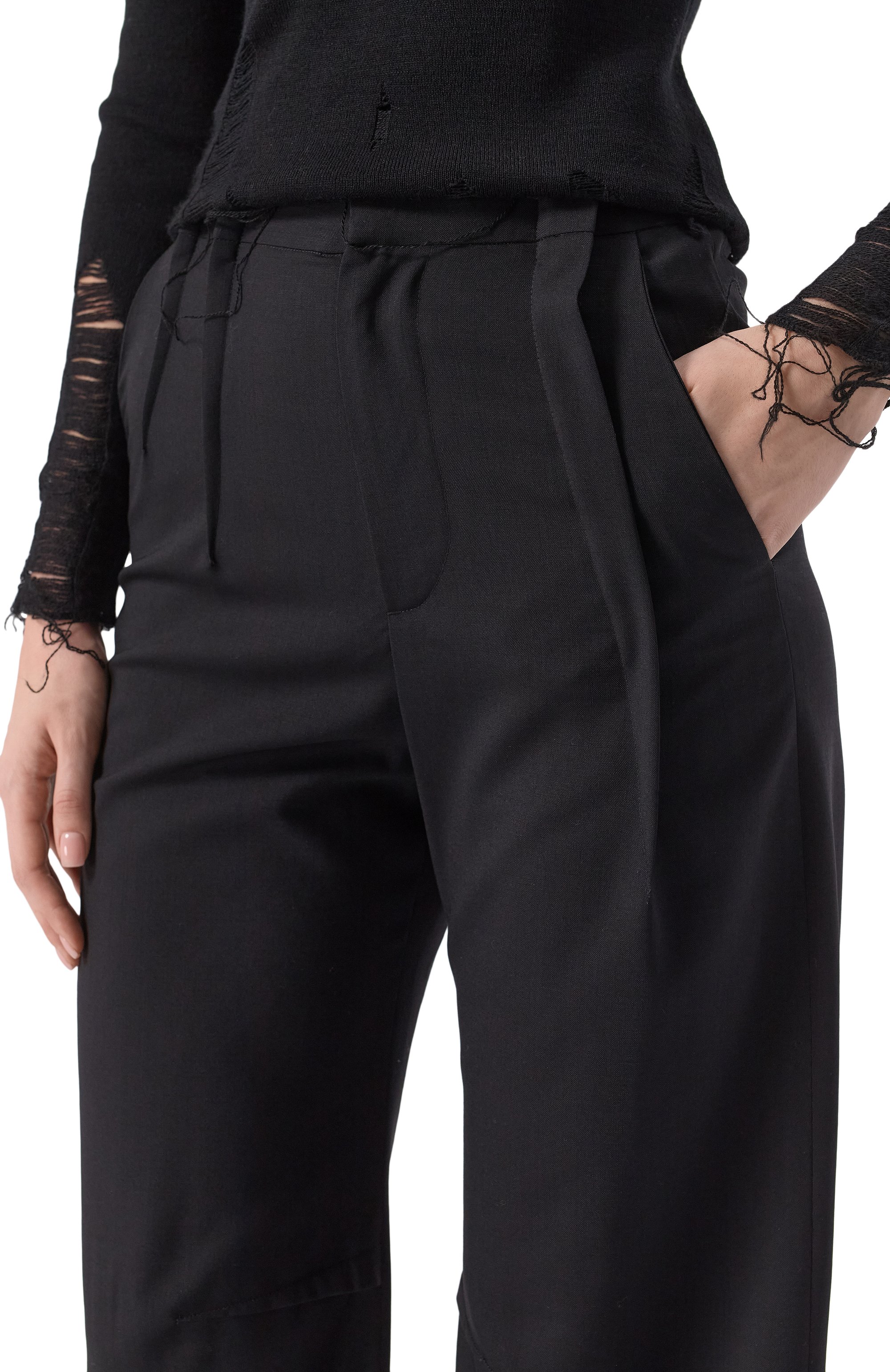 Шерстяные брюки MM6, арт. S52KA0517/M35080, фото 5