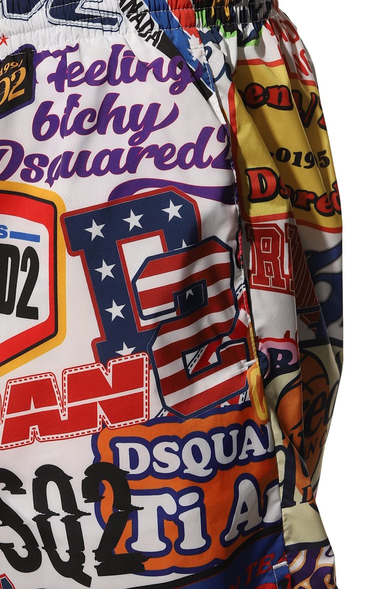 Мужские плавки-шорты DSQUARED2 разноцветного цвета, арт. D7B645560 | Фото 4 (Нос: Не проставлено; Материал внешний: Синтетический материал; Принт: С принтом; Мужское Кросс-КТ: плавки-шорты; Детали: Без декора; Автоматизация состава: Проставлено)