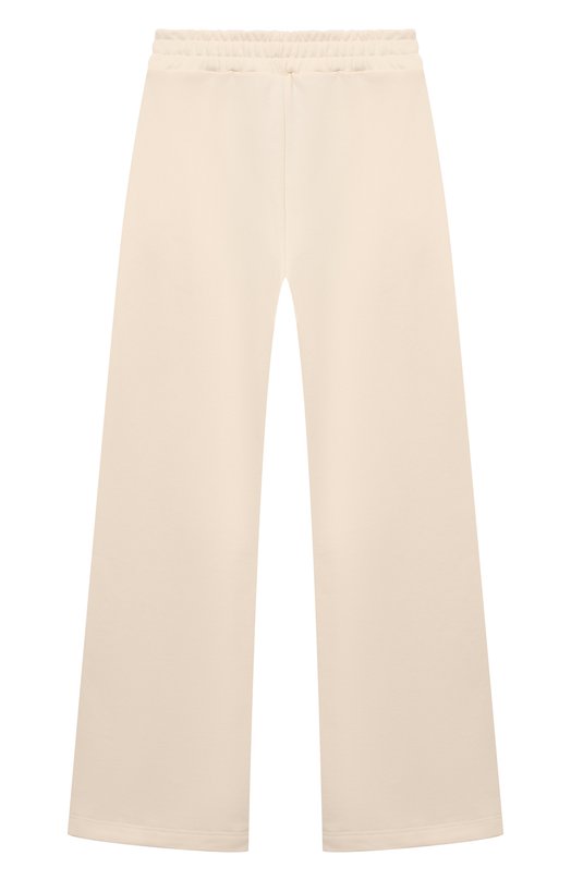 Хлопковые брюки MSGM kids Кремовый, фото 2