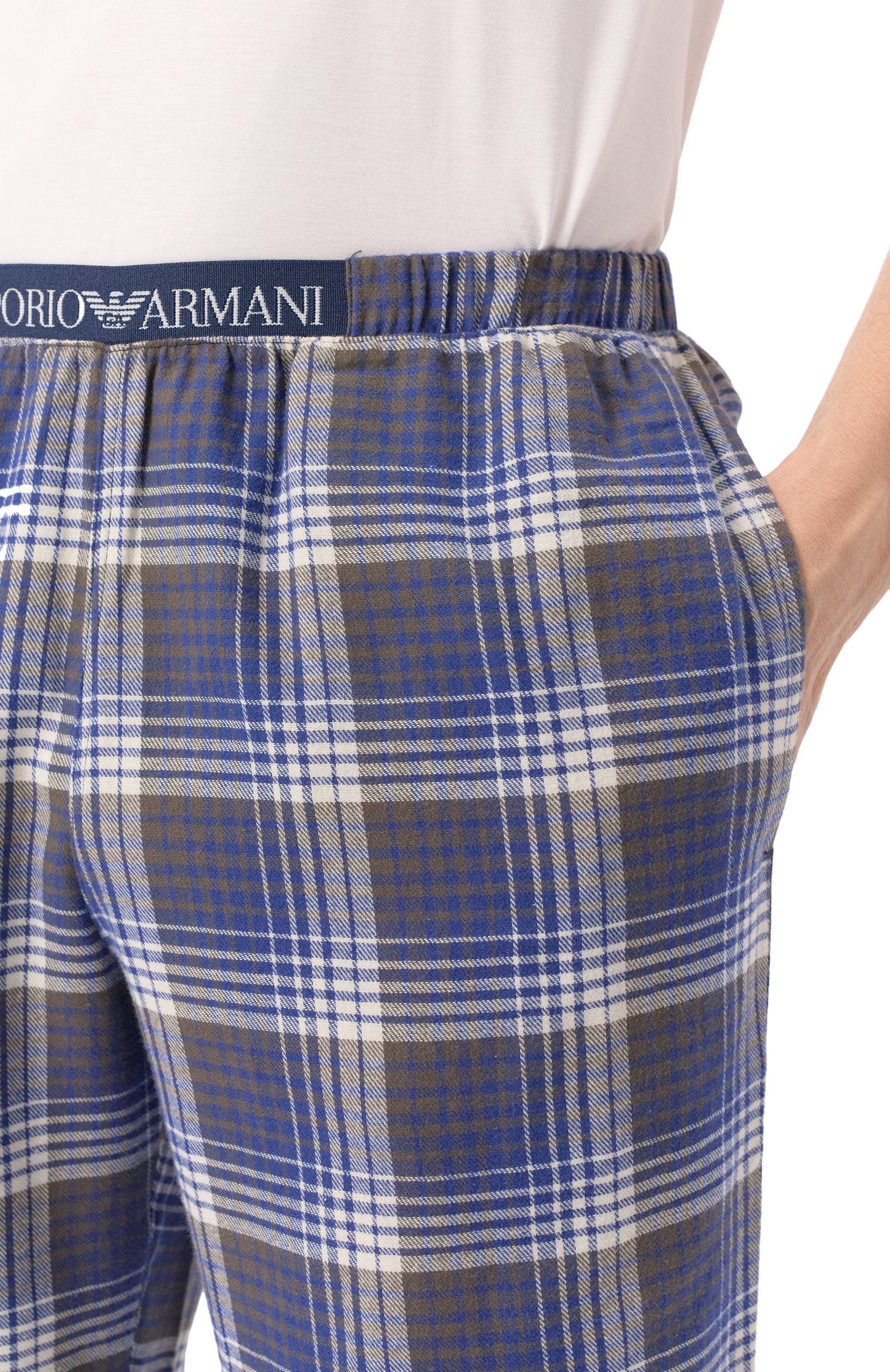 Хлопковые домашние брюки EMPORIO ARMANI, арт. 112036/4F576, фото 5