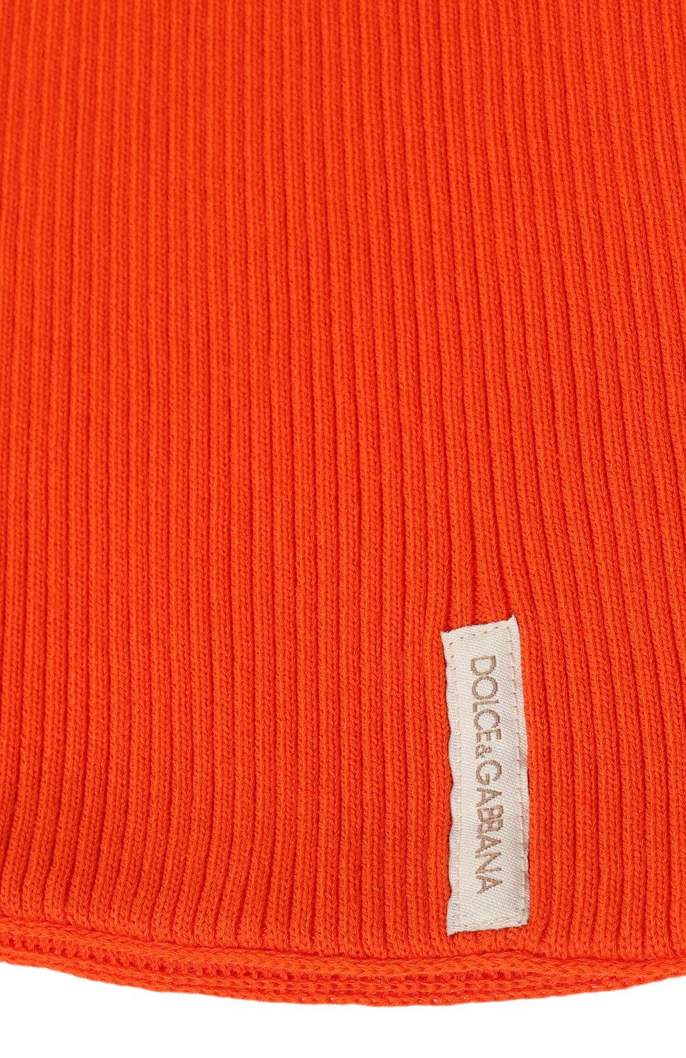 Хлопковая шапка-балаклава DOLCE & GABBANA оранжевого цвета по цене 67650 руб., арт. GXI39T/JACLZ, фото 3 Хлопковая шапка-балаклава DOLCE & GABBANA, арт. GXI39T/JACLZ, фото 3