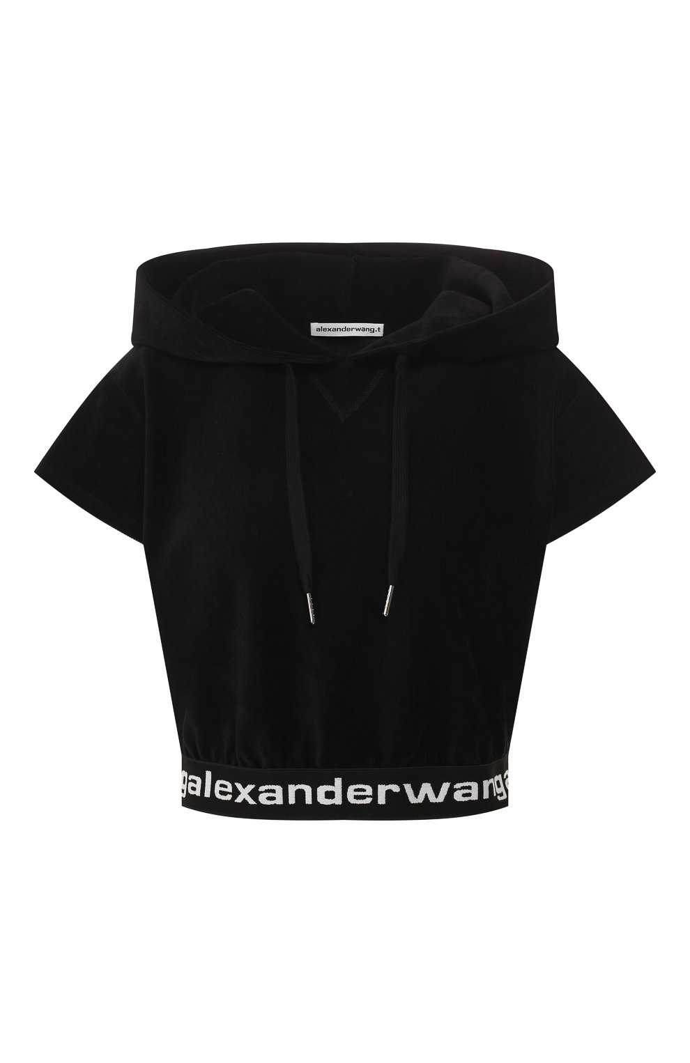Вельветовое худи ALEXANDERWANG.T черного цвета по цене 31950 руб., арт. 4W491009U9, фото 1 Вельветовое худи ALEXANDERWANG.T, арт. 4W491009U9, фото 1