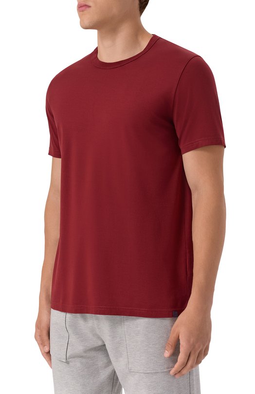 Хлопковая футболка Derek Rose 3175/BARN002 Бордовый  3175/BARN002 Фото 3