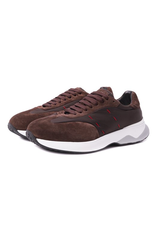 Комбинированные кроссовки Kiton USSA374N0133303 Коричневый USSA374N0133303