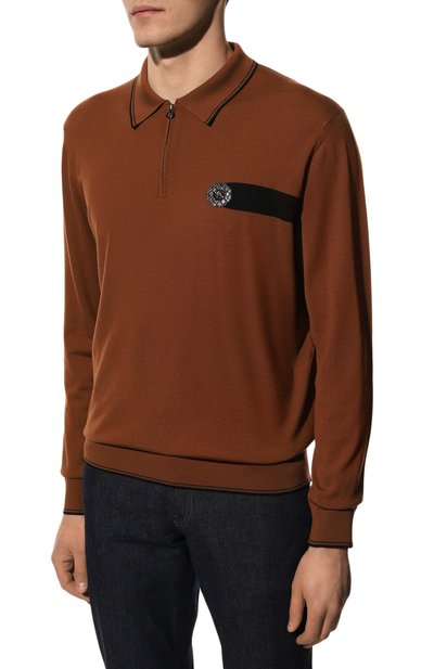 Поло с отделкой из кожи аллигатора STEFANO RICCI, арт. K606312AZ1/F22465, фото 3