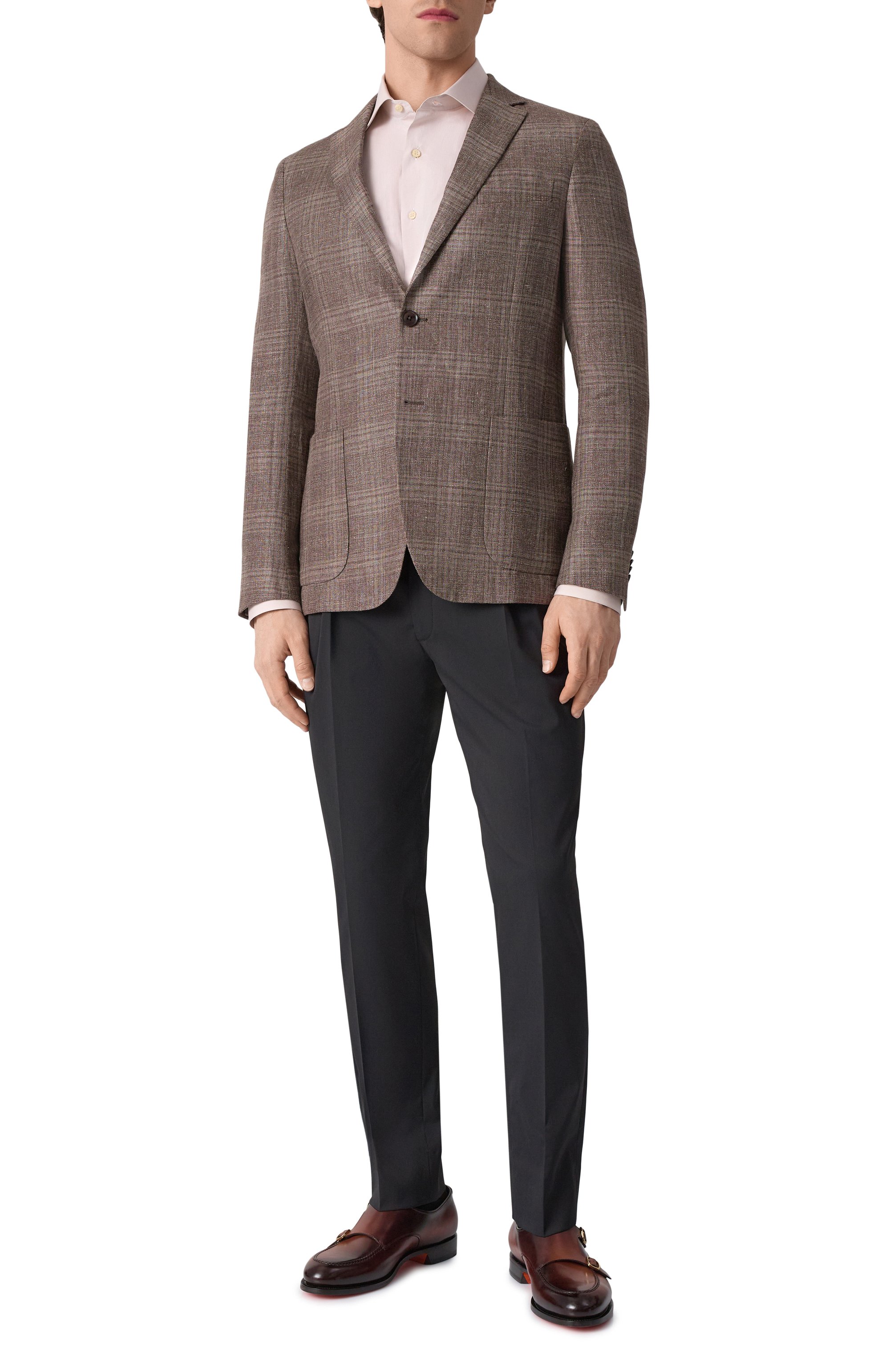 Пиджак изо льна и шерсти ZEGNA, арт. 1DNMG0/950727A9, фото 2