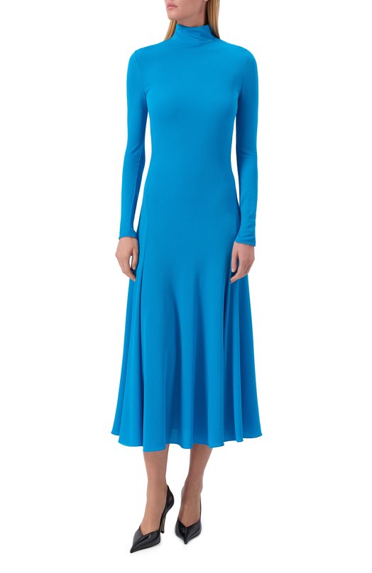 Платье из вискозы Alaia AA9R2789J070B Голубой  AA9R2789J070B Фото 3