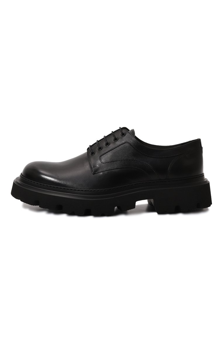 Мужские кожаные дерби CORNELIANI черного цвета, арт. 94TM38-9420914 | Фото 4 (Материал внутренний: Натуральная кожа; Нос: Не проставлено; Стили: Классический; Материал внешний: Натуральная кожа)