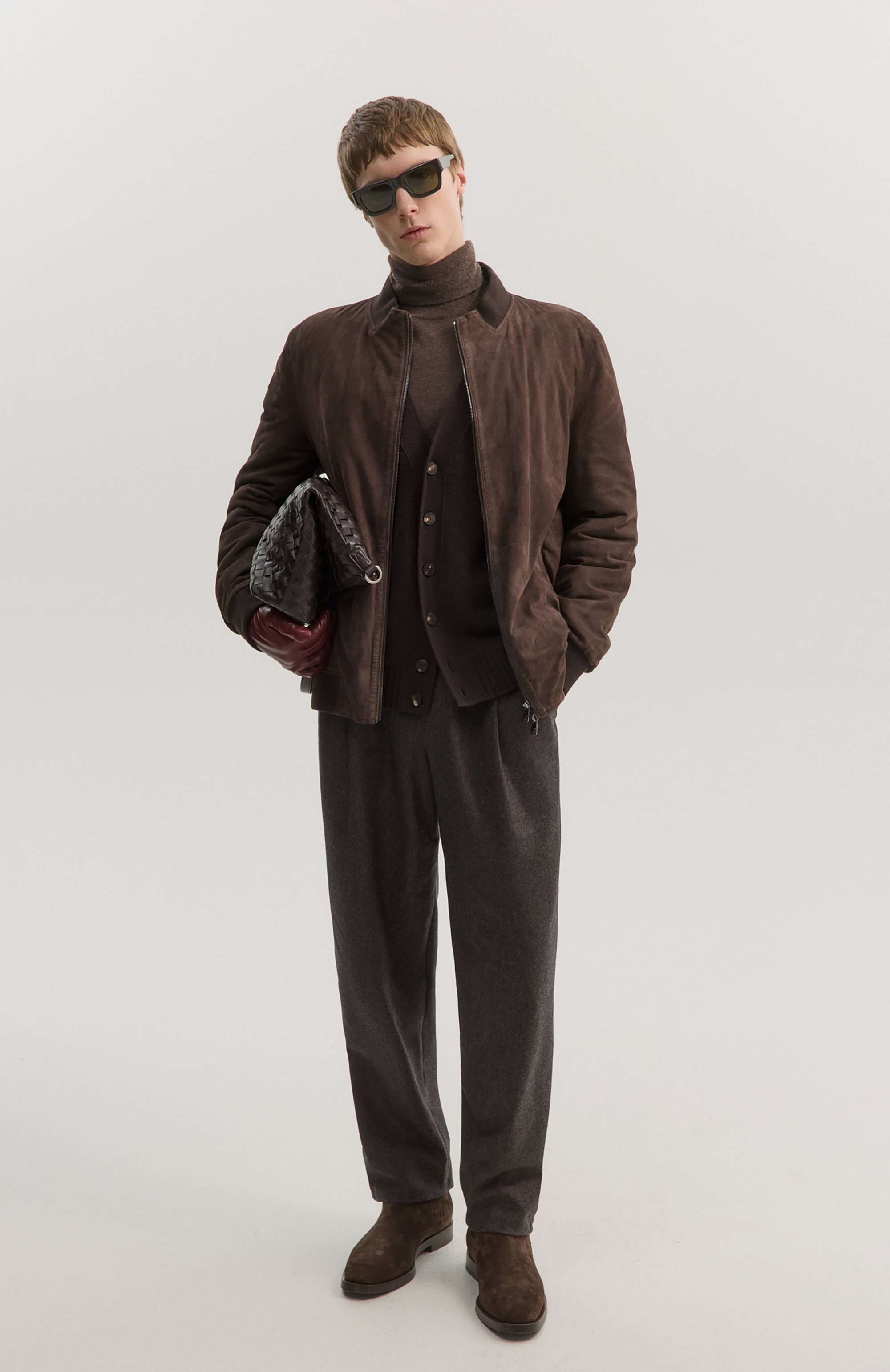 Замшевый бомбер CORNELIANI, арт. 26L5D6-2620102, фото 6