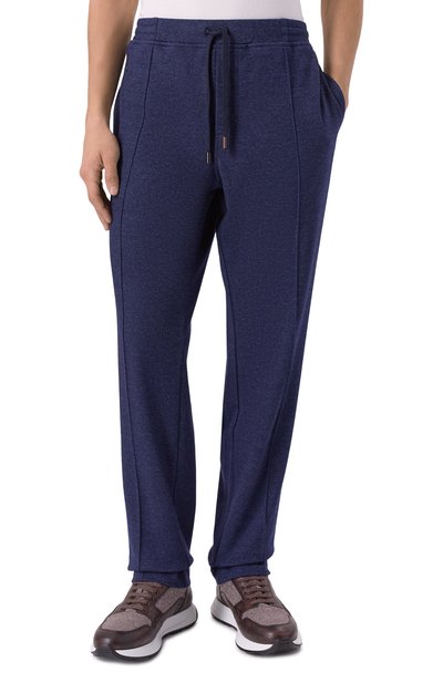 Брюки из шерсти и хлопка CAPOBIANCO темно-синего цвета по цене 57900 руб., арт. 19M702.PL00., фото 3 Брюки из шерсти и хлопка CAPOBIANCO, арт. 19M702.PL00., фото 3