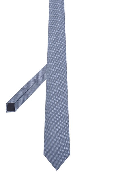 Шелковый галстук CORNELIANI голубого цвета по цене 15800 руб., арт. 87U390-1120307/00, фото 2 Шелковый галстук CORNELIANI, арт. 87U390-1120307/00, фото 2