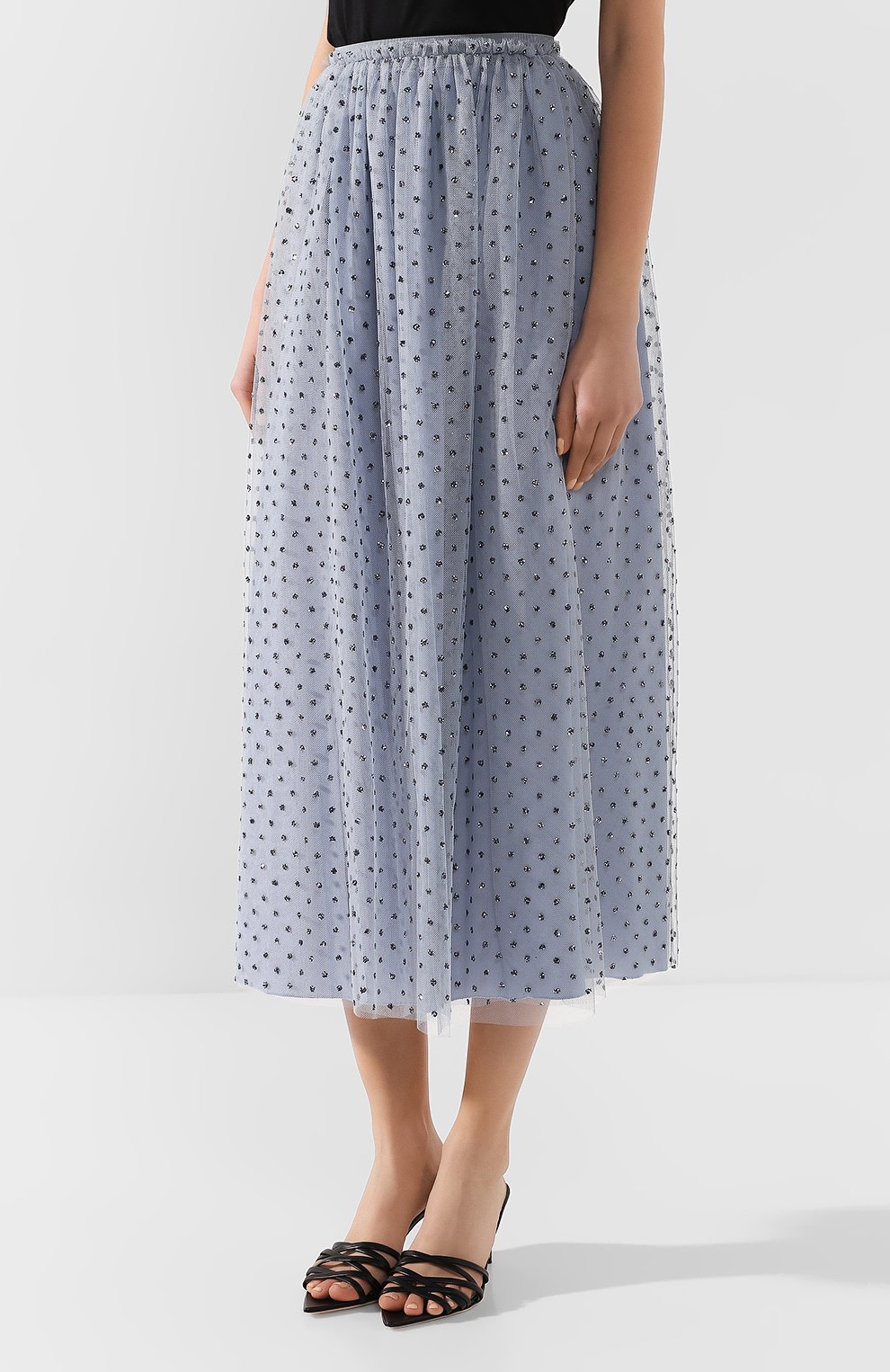 Юбка-миди REDVALENTINO голубого цвета по цене 79450 руб., арт. TR3RA380/4RL, фото 3 Юбка-миди REDVALENTINO, арт. TR3RA380/4RL, фото 3