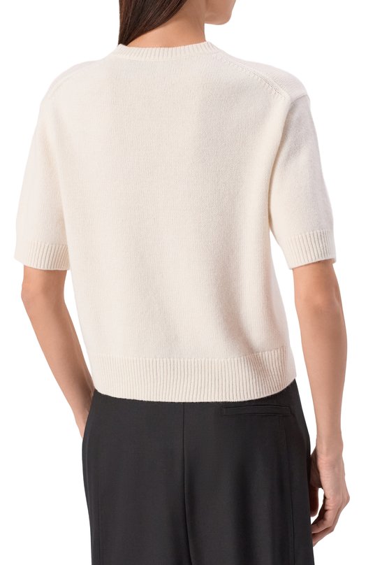 Кашемировый пуловер Theory 00818707 Кремовый  00818707 Фото 4