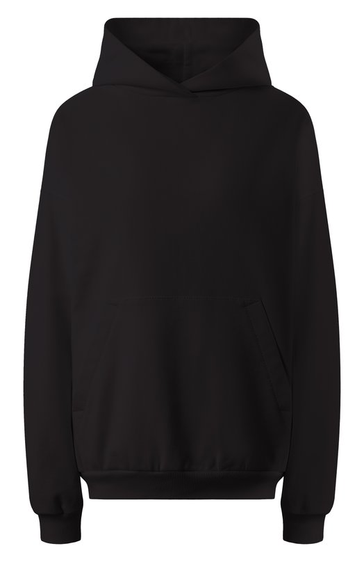 Хлопковое худи EDOMO H013010FW2425 Чёрный  H013010FW2425