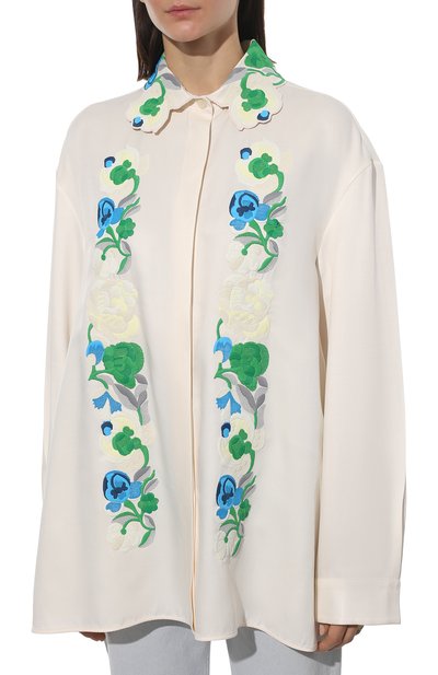 Рубашка JIL SANDER белого цвета по цене 217500 руб., арт. JSWT605806-WT360500, фото 3 Рубашка JIL SANDER, арт. JSWT605806-WT360500, фото 3