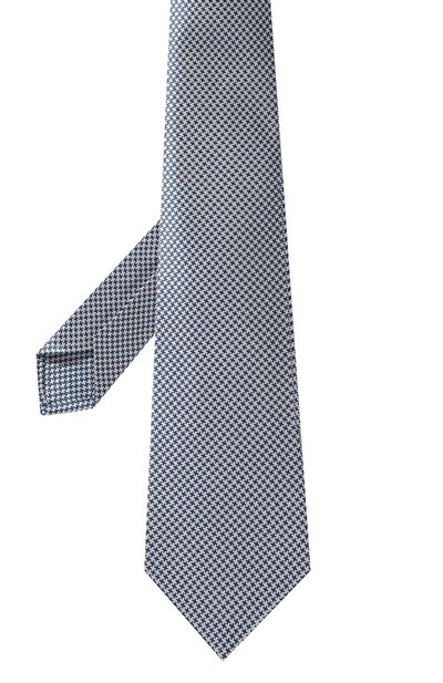 Шелковый галстук KITON синего цвета по цене 28050 руб., арт. UCRVKLC01I09, фото 3 Шелковый галстук KITON, арт. UCRVKLC01I09, фото 3