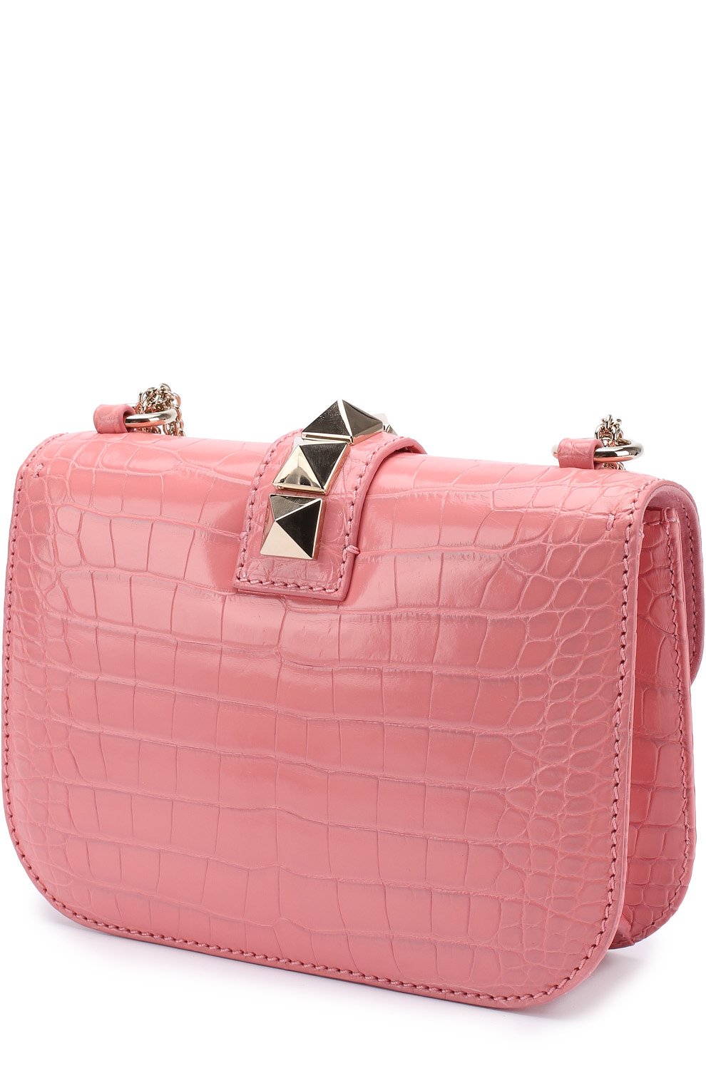 Сумка glam lock small из кожи крокодила VALENTINO, арт. MW0B0312/C0D, фото 3