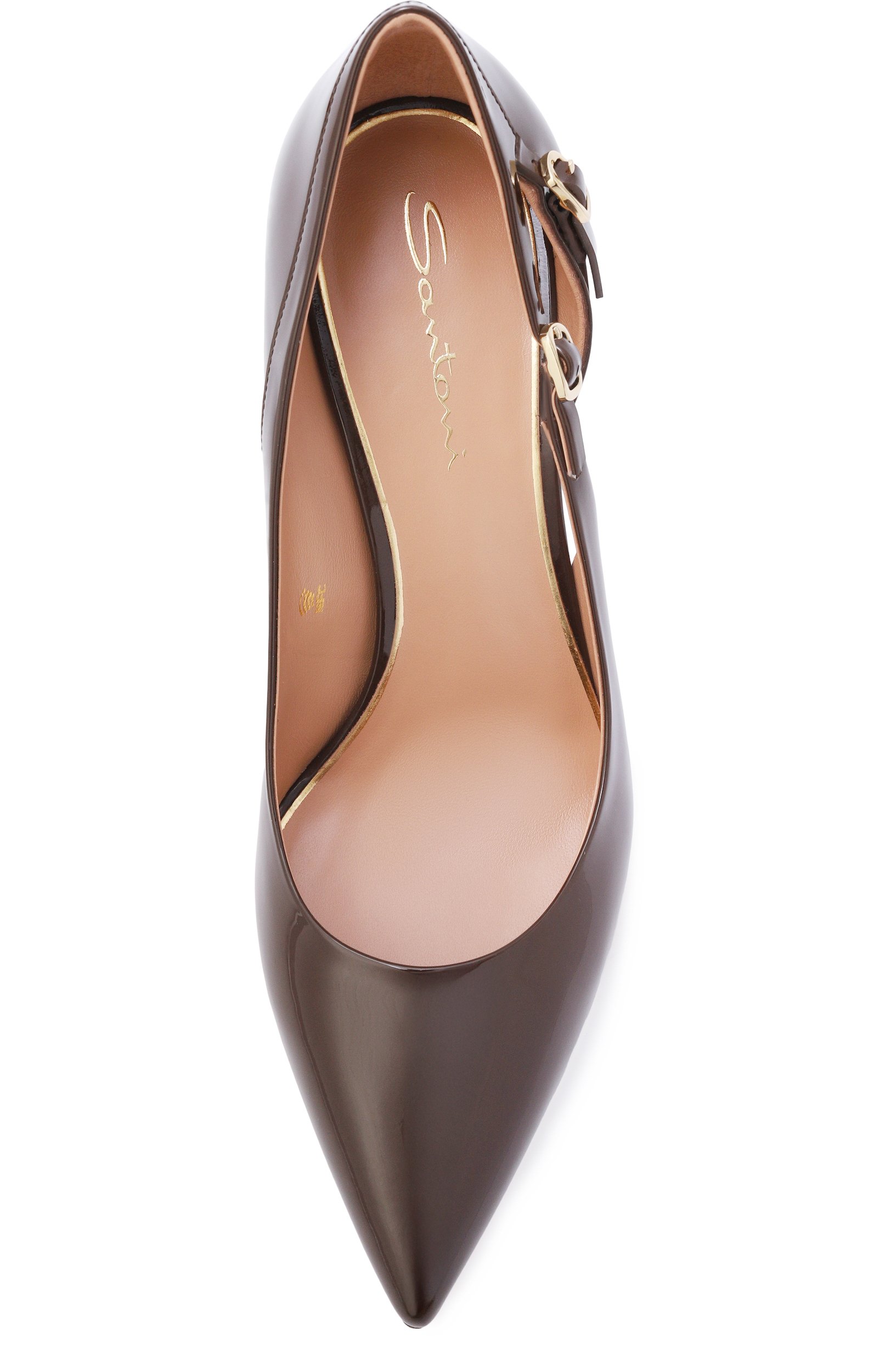 Лакированные туфли SANTONI темно-коричневого цвета по цене 103500 руб., арт. WDXG72423HIANVHD, фото 6 Лакированные туфли SANTONI, арт. WDXG72423HIANVHD, фото 6