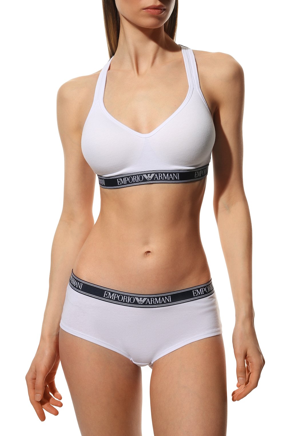 Хлопковые трусы-шорты EMPORIO ARMANI белого цвета по цене 3780 руб., арт. 163225/2R227, фото 2 Хлопковые трусы-шорты EMPORIO ARMANI, арт. 163225/2R227, фото 2
