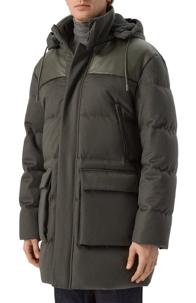 Пуховик с отделкой из норки и кожи оленя MVST, арт. M26.1MM.0M16.1/F184 CASHMERE+CERV0, фото 3