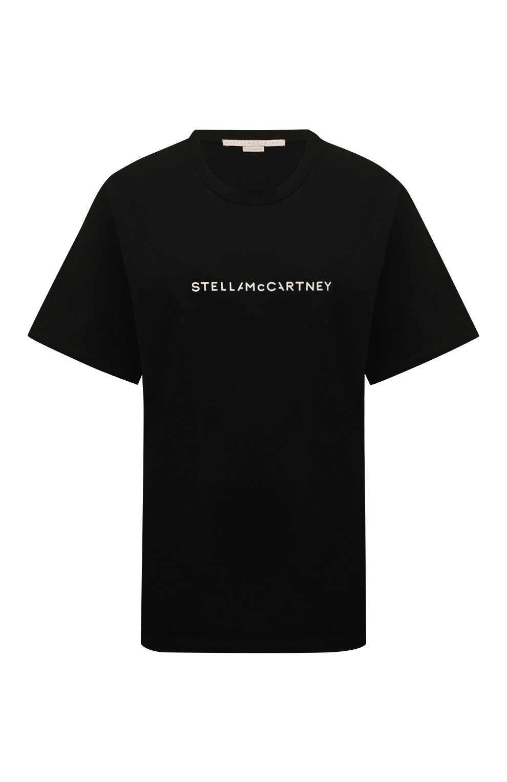 Хлопковая футболка STELLA MCCARTNEY черного цвета по цене 33900 руб., арт. 6J0158/3SPY48, фото 1 Хлопковая футболка STELLA MCCARTNEY, арт. 6J0158/3SPY48, фото 1