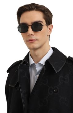 Женские солнцезащитные очки G.O.D. EYEWEAR черного цвета, арт. THREE BLACK W/GREY LENS | Фото 3 (Кросс-КТ: С/з-унисекс; Региональные ограничения белый список (Axapta Mercury): Не проставлено; Нос: Не проставлено; Тип очков: С/з; Материал: Металл; Очки форма: Квадратные; Оптика Гендер: оптика-унисекс)