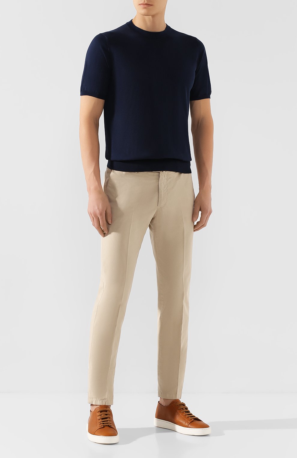 Хлопковый джемпер FIORONI темно-синего цвета по цене 41300 руб., арт. MK20260A2, фото 2 Хлопковый джемпер FIORONI, арт. MK20260A2, фото 2