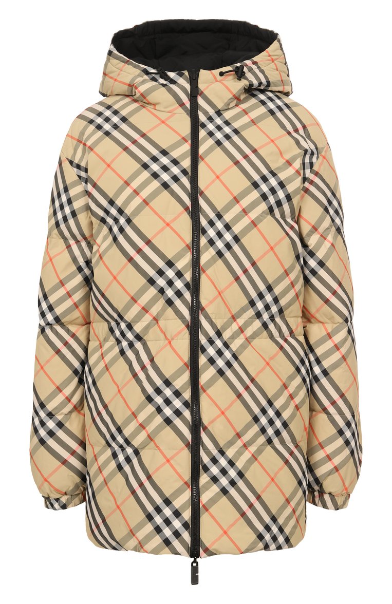Женский двусторонний пуховик BURBERRY бежевого цвета, арт. 8103927 | Фото 1 (Материал подклада: Синтетический материал; Длина (верхняя одежда): Короткие; Рукава: Длинные; Материал внешний: Синтетический материал; Материал утеплителя: Пух и перо; Стили: Кэжуэл; Кросс-КТ: Пуховик)