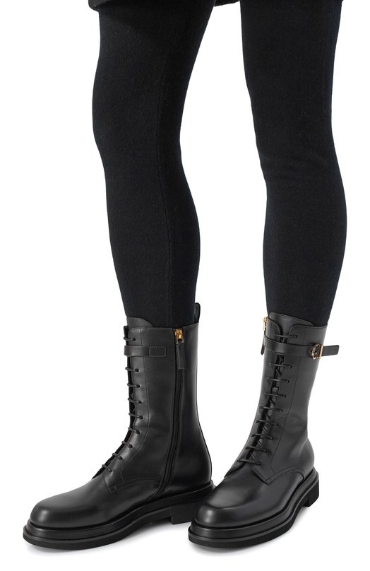 Кожаные ботинки Giorgio Armani GW001516/AF14846 Чёрный  GW001516/AF14846 Фото 2