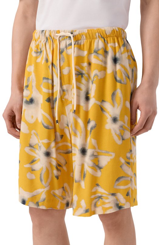 Шорты из вискозы Laneus S6LAMASH096 Жёлтый  S6LAMASH096 Фото 3