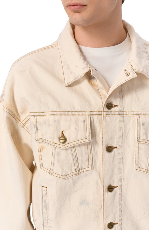 Джинсовая куртка Rhude RHPS26JA02012 Кремовый  RHPS26JA02012 Фото 5