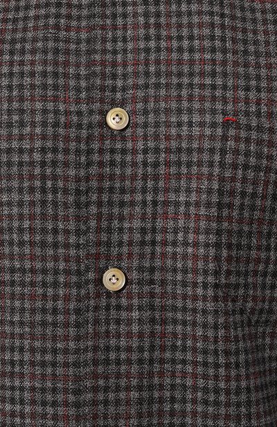 Рубашка из шерсти и шелка KITON, арт. UMCNERK0143C01, фото 5